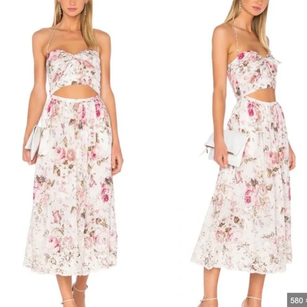 Zimmermann Floral Mid-Length Dress Size 0